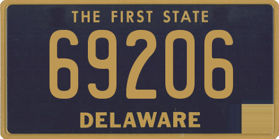 DE license plate 69206