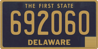 DE license plate 692060