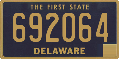 DE license plate 692064