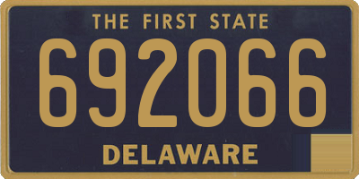 DE license plate 692066