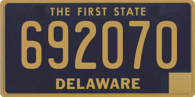 DE license plate 692070