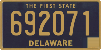 DE license plate 692071