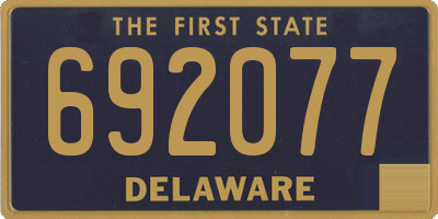 DE license plate 692077