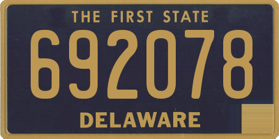 DE license plate 692078