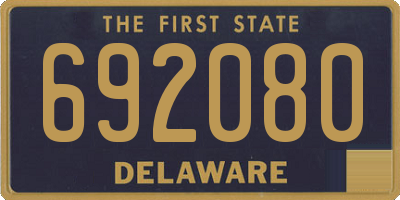 DE license plate 692080