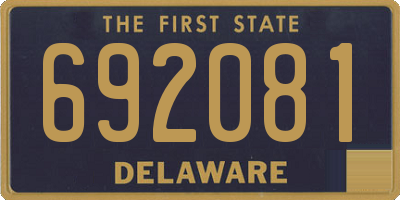 DE license plate 692081