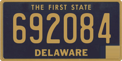 DE license plate 692084