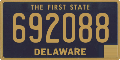 DE license plate 692088