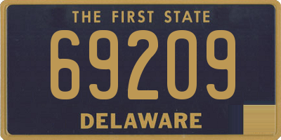 DE license plate 69209