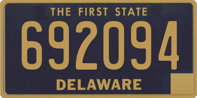 DE license plate 692094