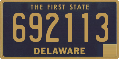 DE license plate 692113