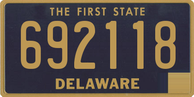 DE license plate 692118
