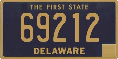 DE license plate 69212