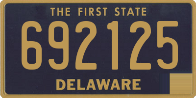 DE license plate 692125