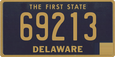DE license plate 69213