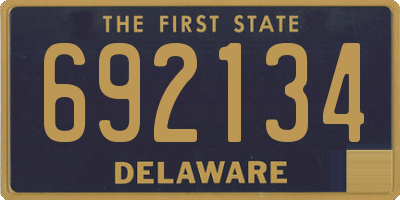 DE license plate 692134