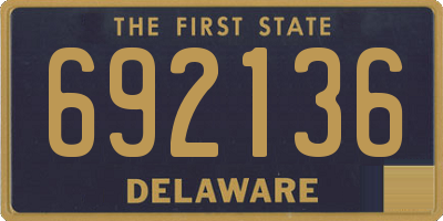 DE license plate 692136