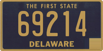 DE license plate 69214