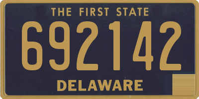DE license plate 692142