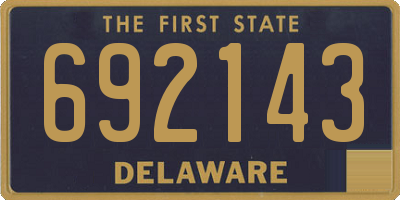 DE license plate 692143