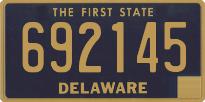 DE license plate 692145