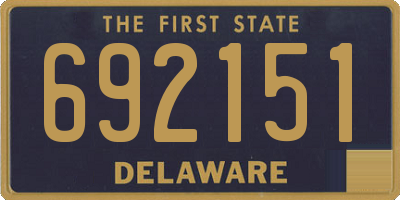 DE license plate 692151