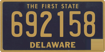 DE license plate 692158