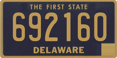 DE license plate 692160