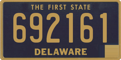 DE license plate 692161