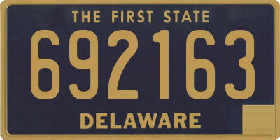 DE license plate 692163