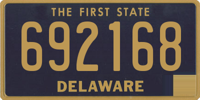 DE license plate 692168