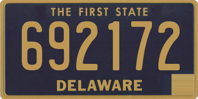 DE license plate 692172
