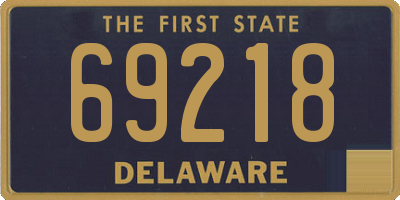 DE license plate 69218