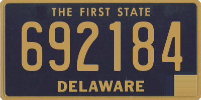 DE license plate 692184