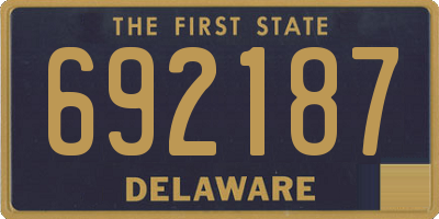 DE license plate 692187
