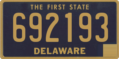 DE license plate 692193