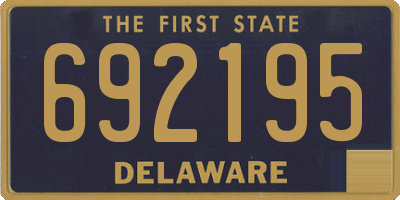 DE license plate 692195