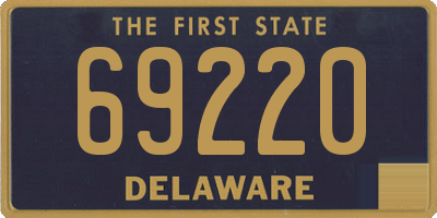 DE license plate 69220