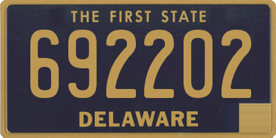 DE license plate 692202