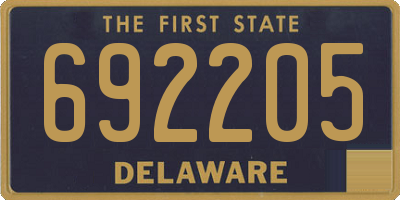 DE license plate 692205