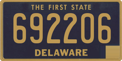 DE license plate 692206