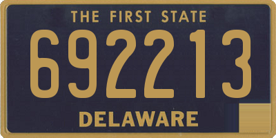 DE license plate 692213