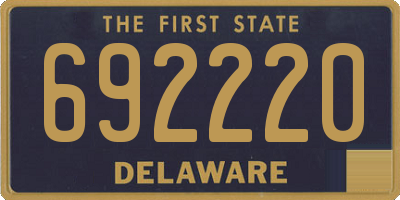 DE license plate 692220
