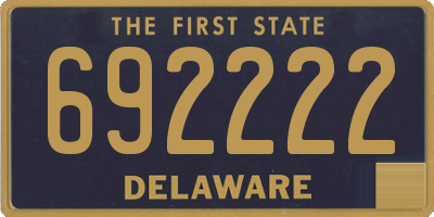 DE license plate 692222