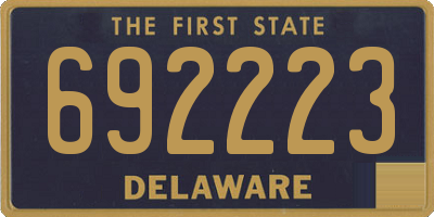 DE license plate 692223