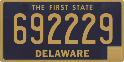 DE license plate 692229