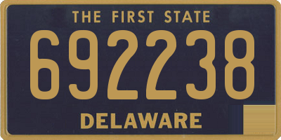 DE license plate 692238