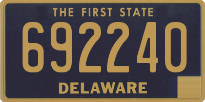 DE license plate 692240