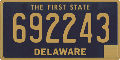 DE license plate 692243