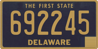 DE license plate 692245